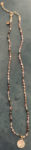 Collier en tourmaline et pendentif en plaqué or