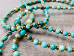 Sautoir en perles de turquoise naturelle