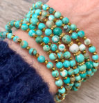 Sautoir en perles de turquoise naturelle