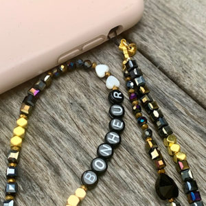 bijoux de téléphone en perles à facettes
